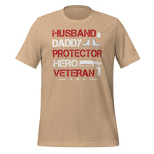 Load image into Gallery viewer, Husband Daddy Hero Veteran Unisex t-shirt