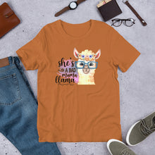 Load image into Gallery viewer, She’s a Bad Mama Llama Unisex t-shirt