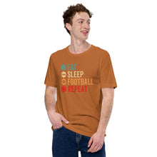Load image into Gallery viewer, Eat Sleep Football Repeat Unisex t-shirt