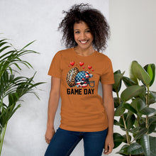 Load image into Gallery viewer, Game Day Leopard and Flag Unisex t-shirt