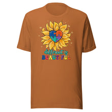 Load image into Gallery viewer, Different Is Beautiful Sunflower Unisex t-shirt