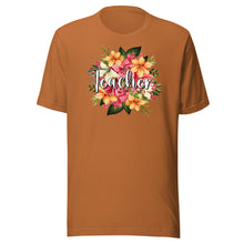 Load image into Gallery viewer, Teacher Floral Bouquet Unisex t-shirt