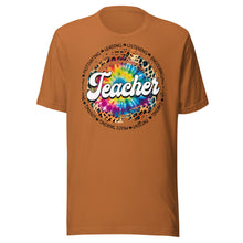 Load image into Gallery viewer, Teacher Words Leopard Circle Unisex t-shirt