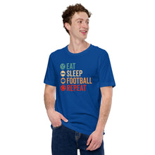 Load image into Gallery viewer, Eat Sleep Football Repeat Unisex t-shirt