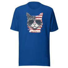 Load image into Gallery viewer, Patriotic Cool Cat Unisex t-shirt