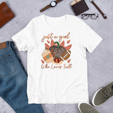 Load image into Gallery viewer, Just a Girl Who Loves Fall Unisex t-shirt