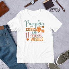 Load image into Gallery viewer, Pumpkin Kisses and Harvest Wishes Unisex t-shirt