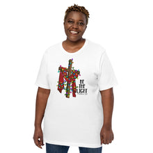 Load image into Gallery viewer, Be The Light Cross and Lights Unisex t-shirt