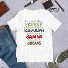 Load image into Gallery viewer, Dance Like Frosty Love Like Jesus Unisex t-shirt