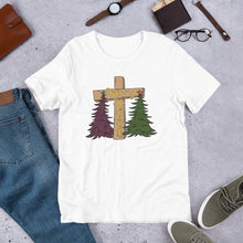 Load image into Gallery viewer, Merry Christmas (Cross & Trees) Unisex t-shirt