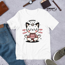 Load image into Gallery viewer, Omm Keep Calm (cat) Unisex t-shirt
