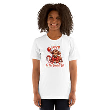 Load image into Gallery viewer, Love Is The Greatest Gift (highland cow) Unisex t-shirt
