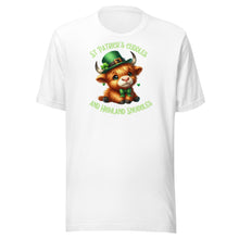 Load image into Gallery viewer, St Patrick's Cuddles And Highland Snuggles (Highland Cows) Unisex t-shirt