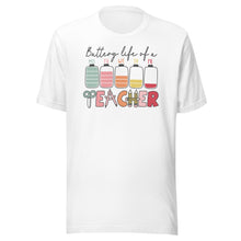 Load image into Gallery viewer, Battery Life Of A Teacher Unisex t-shirt