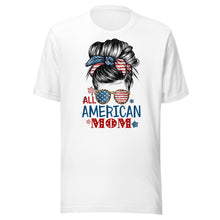 Load image into Gallery viewer, All American Mom Messy Bun Unisex t-shirt