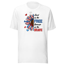 Load image into Gallery viewer, Land Of The Free Because Of The Brave Unisex t-shirt