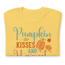 Load image into Gallery viewer, Pumpkin Kisses and Harvest Wishes Unisex t-shirt