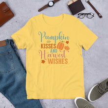 Load image into Gallery viewer, Pumpkin Kisses and Harvest Wishes Unisex t-shirt