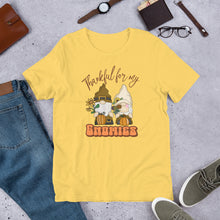 Load image into Gallery viewer, Thankful For My Gnomies Unisex t-shirt (Lighter Colors)
