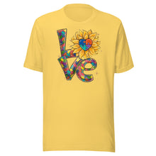Load image into Gallery viewer, Autism Love Sunflower Unisex t-shirt