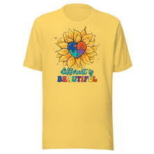 Load image into Gallery viewer, Different Is Beautiful Sunflower Unisex t-shirt