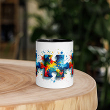 Load image into Gallery viewer, Autism Puzzle Pieces Mug with Color Inside