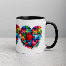 Load image into Gallery viewer, Autism Hearts Mug with Color Inside