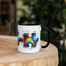 Load image into Gallery viewer, Autism Puzzle Pieces Mug with Color Inside