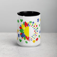 Load image into Gallery viewer, Autism Sunflower Mug with Color Inside