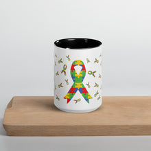 Load image into Gallery viewer, Autism Ribbons Mug with Color Inside