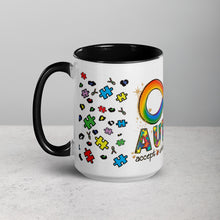 Load image into Gallery viewer, Autism Accept Understand Love Mug with Color Inside
