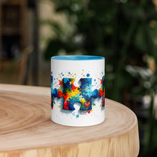 Load image into Gallery viewer, Autism Puzzle Pieces Mug with Color Inside