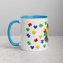 Load image into Gallery viewer, Autism Sunflower Mug with Color Inside