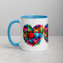 Load image into Gallery viewer, Autism Hearts Mug with Color Inside