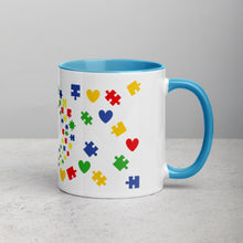 Load image into Gallery viewer, Autism Sunflower Mug with Color Inside