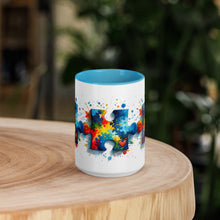 Load image into Gallery viewer, Autism Puzzle Pieces Mug with Color Inside