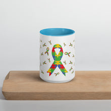 Load image into Gallery viewer, Autism Ribbons Mug with Color Inside