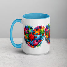 Load image into Gallery viewer, Autism Hearts Mug with Color Inside