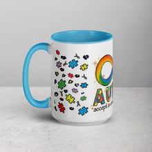 Load image into Gallery viewer, Autism Accept Understand Love Mug with Color Inside