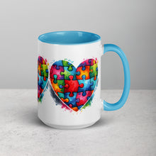 Load image into Gallery viewer, Autism Hearts Mug with Color Inside
