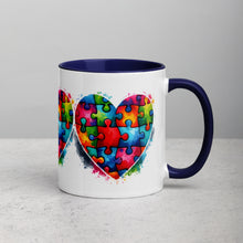 Load image into Gallery viewer, Autism Hearts Mug with Color Inside
