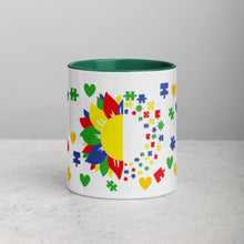 Load image into Gallery viewer, Autism Sunflower Mug with Color Inside