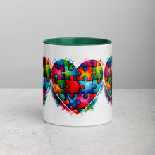 Load image into Gallery viewer, Autism Hearts Mug with Color Inside