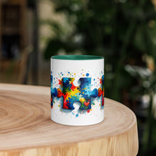 Load image into Gallery viewer, Autism Puzzle Pieces Mug with Color Inside