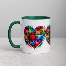 Load image into Gallery viewer, Autism Hearts Mug with Color Inside
