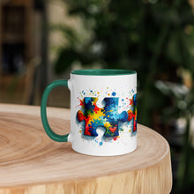 Load image into Gallery viewer, Autism Puzzle Pieces Mug with Color Inside