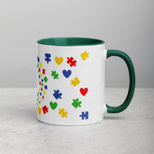 Load image into Gallery viewer, Autism Sunflower Mug with Color Inside