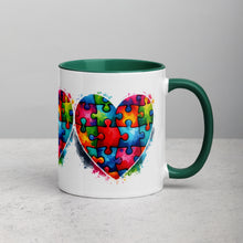 Load image into Gallery viewer, Autism Hearts Mug with Color Inside