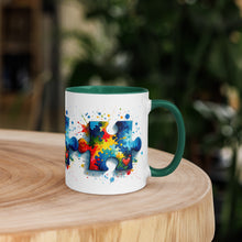Load image into Gallery viewer, Autism Puzzle Pieces Mug with Color Inside