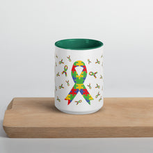 Load image into Gallery viewer, Autism Ribbons Mug with Color Inside